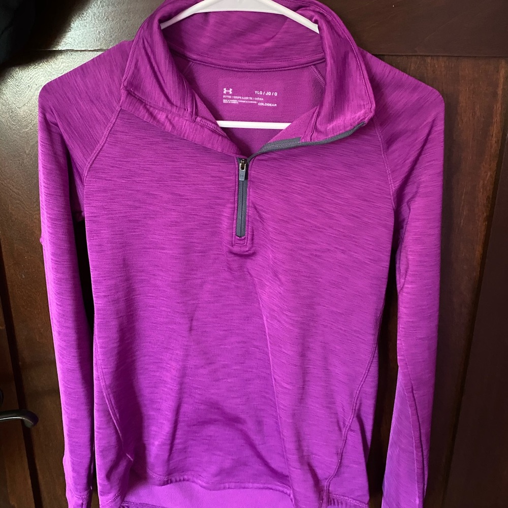 Like New Under Armour Purple Half Zip.